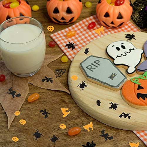 Hosfairy Halloween confetti | דלעת רוח רפאים עטלף מכשפה עכביש ליל כל הקדושים זורק קונפטי לקישוטים למסיבות ליל כל הקדושים 100 גרם/3.5oz